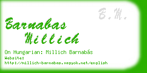 barnabas millich business card